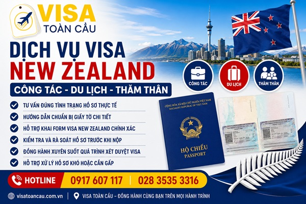 Dịch vụ visa New Zealand uy tín trọn gói