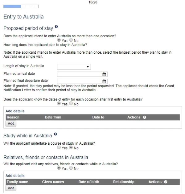 Trang 10: Entry to Australia (Thông tin về chuyến du lịch Úc)