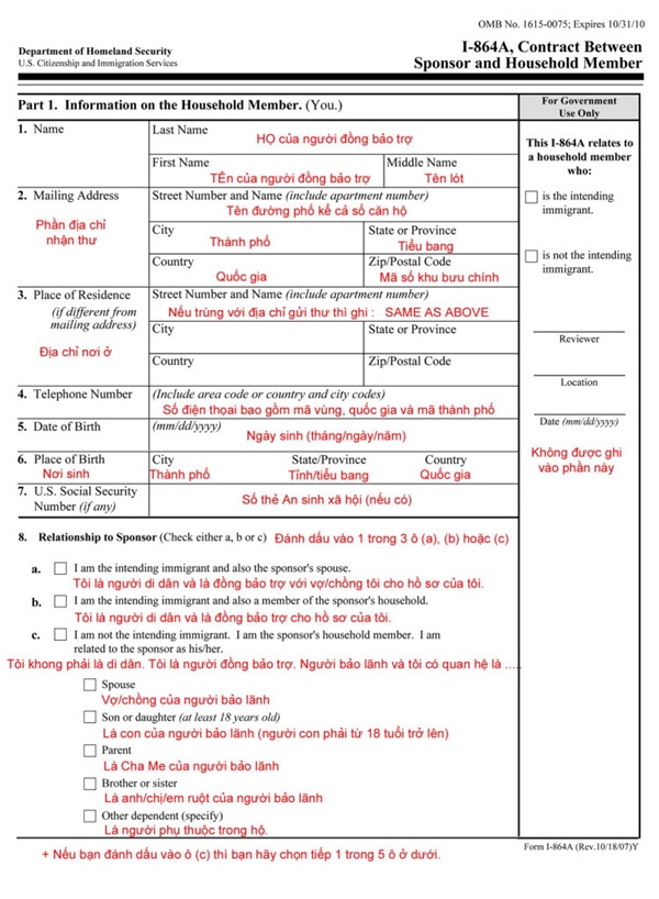Cách khai đơn ds-160 visa Mỹ