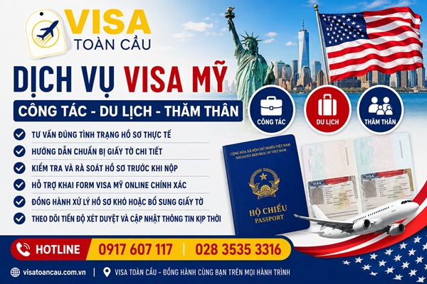 Dịch vụ visa Mỹ uy tín trọn gói