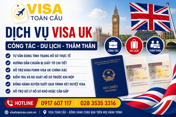 Dịch vụ visa UK trọn gói uy tín