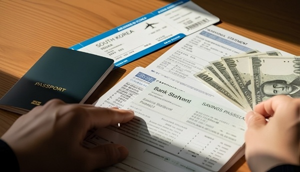 các giấy tờ chứng minh tài chính visa Hàn Quốc