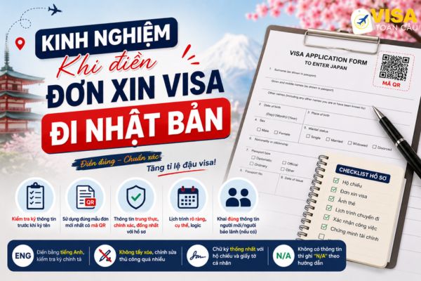 Kinh nghiệm khi điền đơn xin visa Nhật Bản