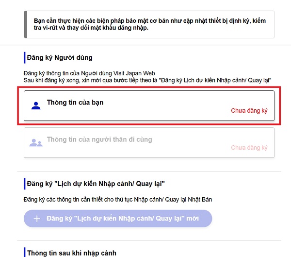 Chọn hồ sơ người dùng