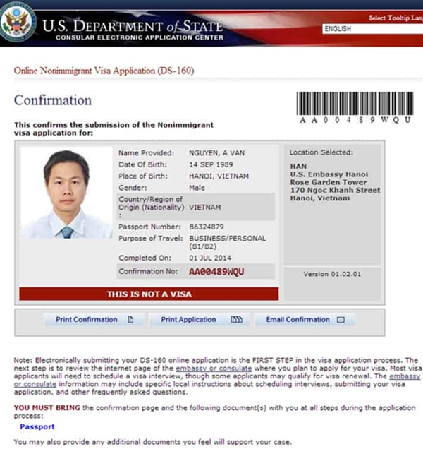Quy trình xin visa du lịch Mỹ 10 năm