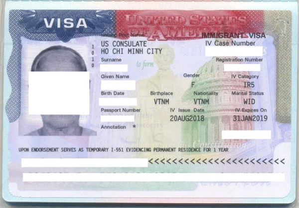 Các loại visa định cư Mỹ