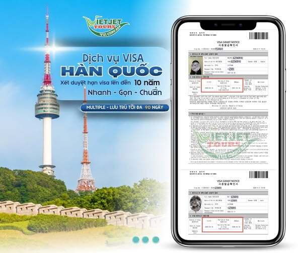 Viet Jet Tourism cung cấp dịch vụ làm visa Hàn Quốc uy tín