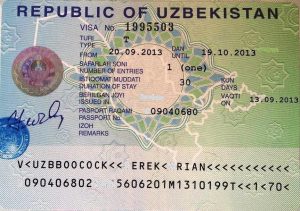 Đối tượng cần phải xin visa Uzbekistan