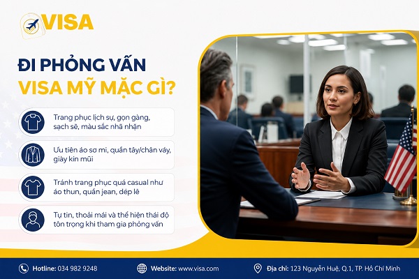 Đi phỏng vấn visa Mỹ mặc gì?
